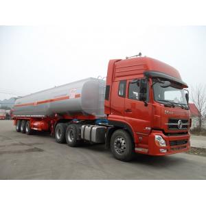 China 45000 Liters 3 Axle Fuel Delivery Tank Truck , Oil Tanker Truck Carbon Steel supplier