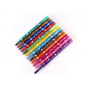 Eco-friendly fancy 12 colors  Non-toxic wax crayon set/ 12 colors rotating body crayon for children