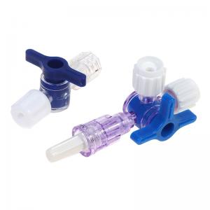 One Way Luer Stopcock Valve Plastic Flow Control 3 Way Luer Valve