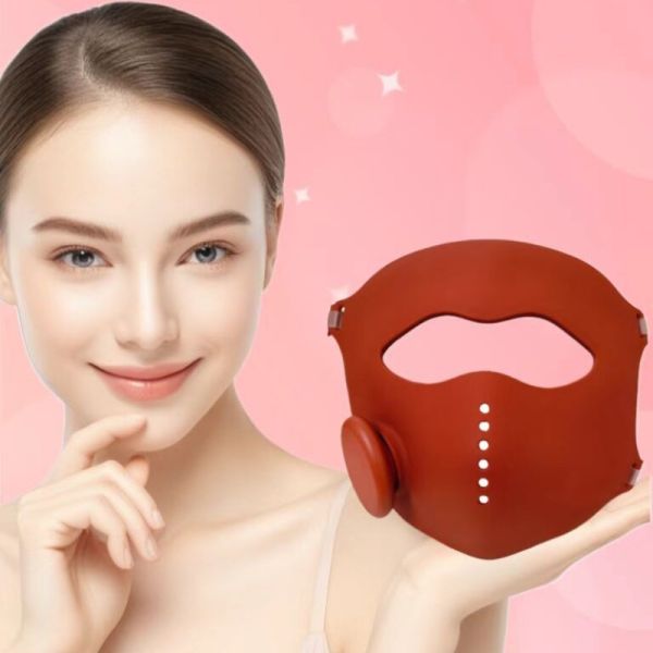 Handheld LED Light Face Mask 40hz Pulse Mode Operation Wrinkle Removing Face Mask