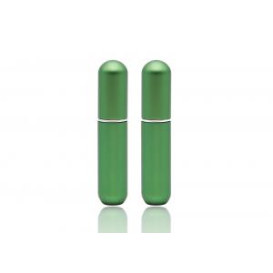 China Finger Size 5ml Refillable Glass Perfume Spray Bottles Matte Green Perfume Tester supplier