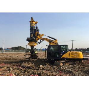 Foundation 10m Depth 220KN Mini Excavator Pile Driver Small Piling Rig 34.3mpa