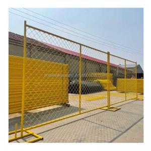Outdoor Temporary Modular Fence with Green Powder Coated Galvanized Finish in Canada