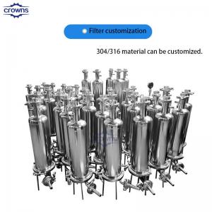 China Crowns supplier 20 fuel water filter stainless steel ss 316 multi cartridge filter housing supplier