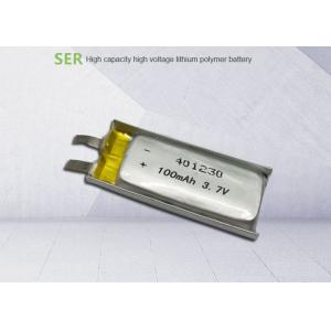 China 3.7V rechargeable lithium polymer battery 401230 for bluetooth headset supplier