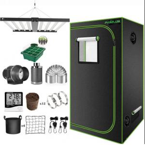 120x120x200cm Complete Grow Tent Kit Complete Grow Box Kit, 6 Inch Inline Fan for Indoor Plant Growing Dark Room, 4'x4'