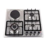 China Kitchen Gas And Electric Hob , Gas Induction Hob Surface Brushed Treatment on sale