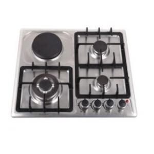 Kitchen Gas And Electric Hob , Gas Induction Hob Surface Brushed Treatment