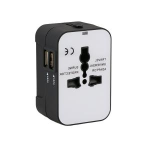 PC ABS Multiple Adapter Plug 110V Universal Travel Adapter With USB