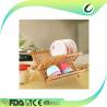 Eco-friendly bamboo folding dish drying rack for kitchen