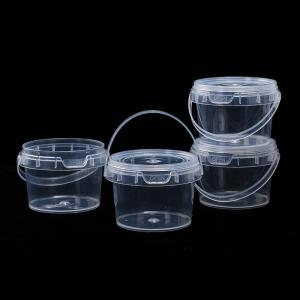 China Clear Bucket With Lids - Plastic Food Storage Containers, Airtight Screw-On Lids - Freezer Safe Ice Cream Bucekts, Food Grade Reusable Containers For Kitchen wholesale