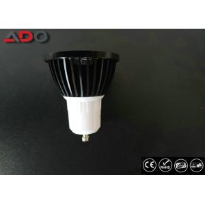Gu10 Cob Led Spot Bulbs Black Color 3w 90lm / W 80ra For Indoor Lighting