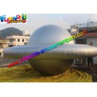 China Custom Grey Inflatable Helium Saucer Balloon / Adertising  UFO With LED Lighting Decoration on sale