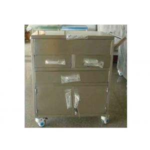 2 Drawers Stainless Steel Hospital Medical Trolley Emergency Trolley Cart For Instrument (ALS-SS04)