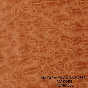 China Africa Natural Makore Wood Veneer Cherry Mahogany For Hotel Decoration And Furniture supplier
