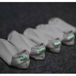 China Novelty Letters Luminous Casual Cotton Unisex Ankle Socks Men / Women supplier