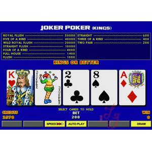 220V Video Slot Machines  ,  8 in 1 Joker Poker King Double Double Bonus Plus Jackpot Gambling Game Machine