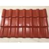 Red ASA Coated Synthetic Resin Residential Roof Tile High Weather Resistant