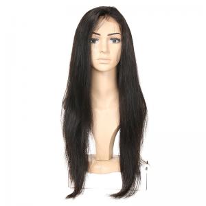 Smooth Genuine Long Virgin Hair Lace Wigs , Straight Lace Wigs Human Hair