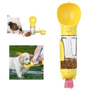China 2 multifonctionnels dans 1 bouteille d'eau portative de chiot de chien avec des sacs de déchets de pelle à boîte à nourriture supplier