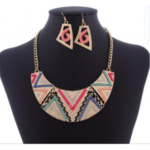 Alloy beads hollow flower-shaped diamond necklace clavicle chain / suit