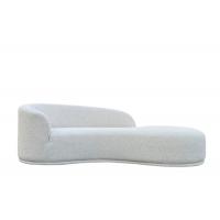 China Chaise RHF Day Bed Fabric Couch Sofa with Pure Sponge Padded Seat Plastic Legs Boucle Beige on sale