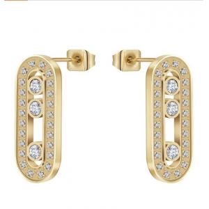 Women Cartilage Cuffs Hoop Climber Earrings With Cubic Zirconia CZ