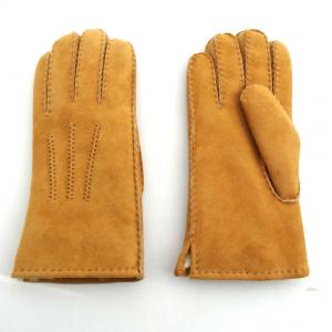 Lambskin Fashion Womens Soft Leather Gloves Plain Style For Hands Warm