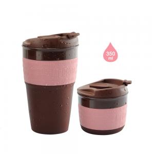China Food Grade Leak Proof 350ML Foldable Silicone Travel Cup supplier