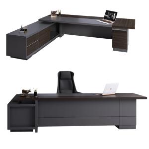 Modern Office Desk Boss Desk end L-Shape Computer Desk with 50mm Thickness Table Top