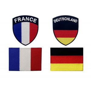 Hot Cutting 50% 75% 100% Embroidered National Flag Patches