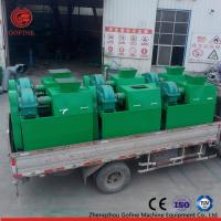 China Green Color Farm Fertilizer Production Line , Double Roller Fertilizer Granulator on sale