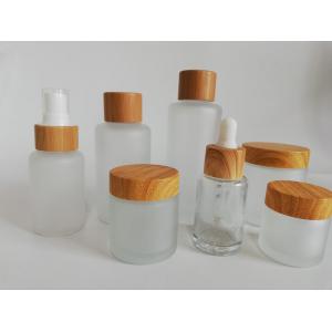 Round Fat Cosmetic Sample Containers / Glass Clear Cosmetic Containers