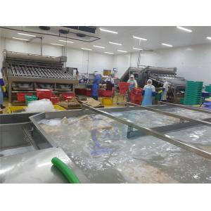 Seafood processing plant frozen fish and shrimp washing water cycle thawing machine Shrimp Processing Washing Machine