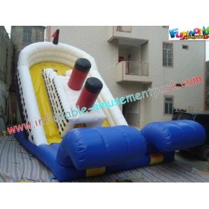 Outdoor Large 0.55mm PVC tarpaulin Commercial Inflatable Titanic Slide for Kids Playing