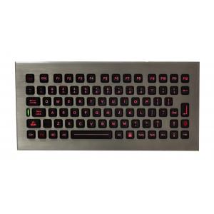 China Desktop Waterproof Industrial Computer Keyboard Red Baklit Colour 82 Keys supplier