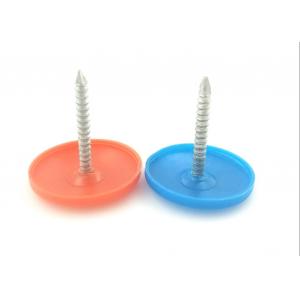 Round Capped Roofing 24.5mm Plastic Cap Nails Electrogalvanized