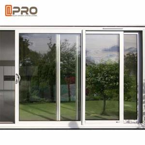 America Style Aluminum Single Tempered Glass Windows And Door Anti - Aging safety sliding window Sliding window opener