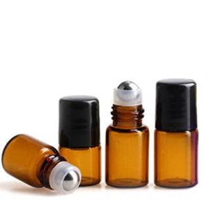 Glass Oil Bottles For Essential Oils,2ml(5/8Dram) Amber Glass Roller Bottles With Stainless Steel Roller Balls Empty Gl