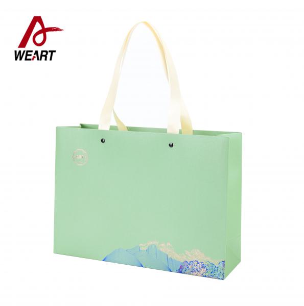 Clothing Apparel Printed Reusable Shopping Bags , Modern Designer Paper Bags