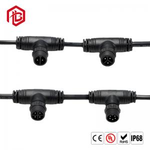 China T Type 3 Way 2 3 Pin Waterproof Electrical Connectors IP68 For Lighting Solutions supplier