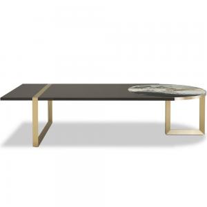 Rectangle Modern Artificial Marble Dining Table Italy Style Furniture Luxury Design