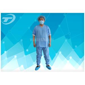 China Lightweight Anti - Blood Disposable Scrub Suits S - 4XL For Hospital supplier