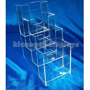 China Brochure / Leaflet 4mm Acrylic Display Case Trade Show Brochure Stands Table Top supplier