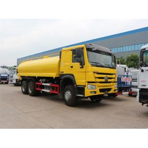 China Yellow 6x4 18m3 Tanker Truck Water Sprinkler Truck With HW76 Lengthen Cab supplier