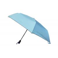 China Color Coated Automatic Travel Umbrella Sun Protection 190T Pongee Fabric on sale