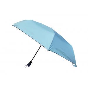 Color Coated Automatic Travel Umbrella Sun Protection 190T Pongee Fabric
