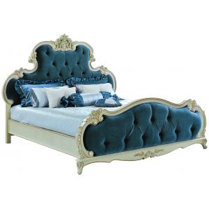 French Royal style fabric bed;Luxury king size bed room furniture bed set