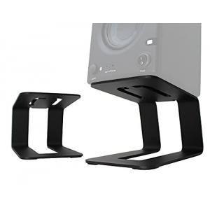 Carbon Steel Desktop Speaker Stands for Mid-Size Bookshelf Computer Speakers Black