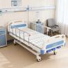 China 3-Function Manual Medical Bed With Foldable Aluminum Guardrails And Silent Locking Casters wholesale